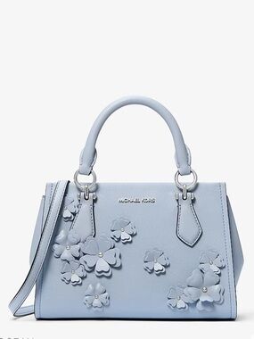 MICHAEL KORS Marilyn Sm Embellished Satchel Crossbody Shoulder 
Pale Ocean 
NWT